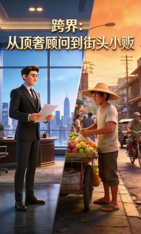 短剧《跨界：从顶奢顾问到街头小贩》海报