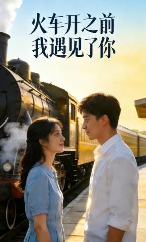 短剧《火车开之前，我遇见了你》海报