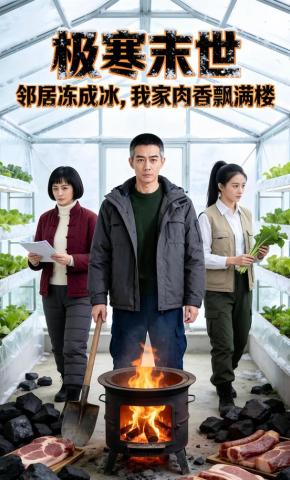 短剧《极寒末世：邻居冻成冰，我家肉香飘满楼》海报