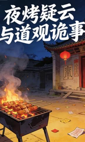 短剧《夜烤疑云与道观诡事》海报