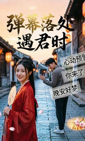 短剧《弹幕落处遇君时》海报