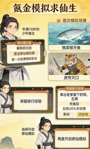 短剧《氪金模拟求仙生》海报