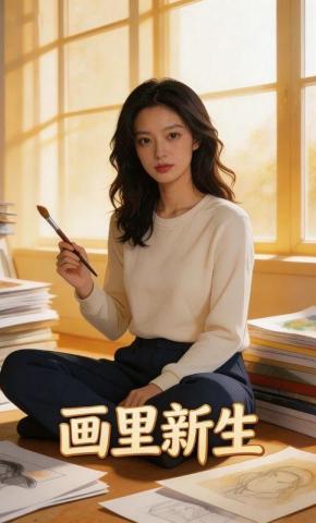 短剧《画里新生》海报