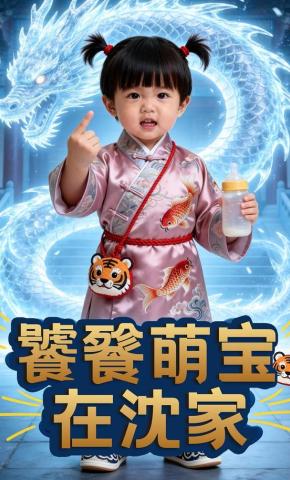 短剧《饕餮萌宝在沈家》海报