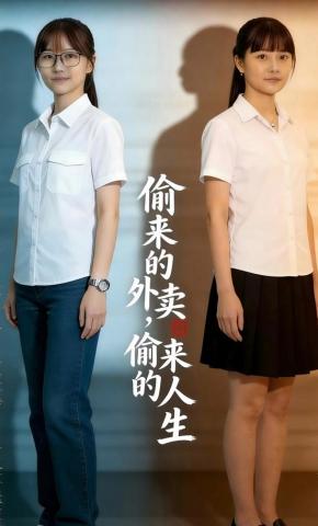 短剧《偷来的外卖，偷来的人生》海报