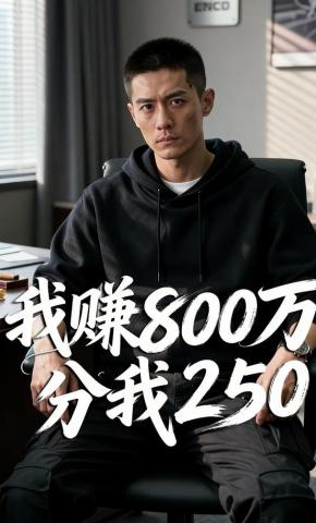 短剧《我赚800万分我250块》海报