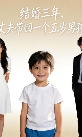 短剧《结婚三年，丈夫带回一个五岁男孩》海报