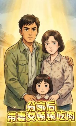 短剧《分家后，带妻女顿顿吃肉》海报