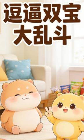 短剧《逗逼双宝大乱斗》海报