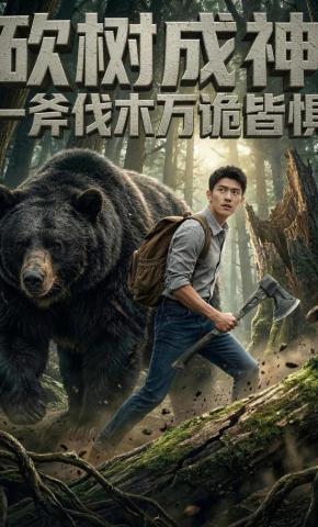 短剧《砍树成神：一斧伐木万诡皆惧》海报
