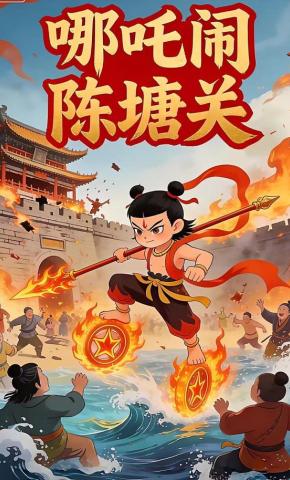 短剧《哪吒闯陈塘关》海报
