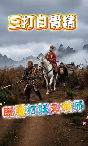 短剧《三打白骨精，既要打妖又哄师》海报