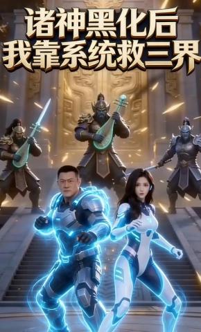 短剧《诸神黑化后，我靠系统救三界》海报