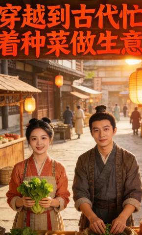 短剧《穿越到古代忙着种菜做生意》海报