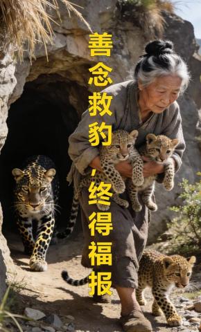 短剧《善念救豹，终得福报》海报