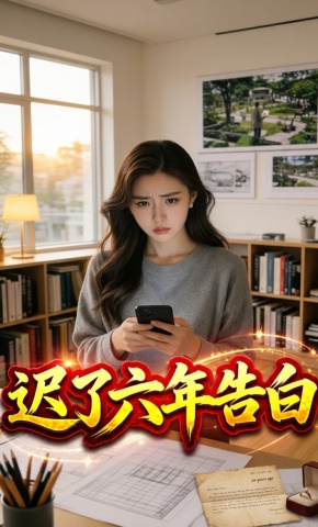 短剧《迟了六年告白》海报