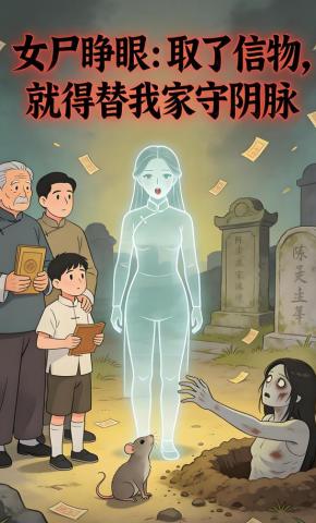 短剧《女尸睁眼：取了信物，就得替我家守阴脉》海报