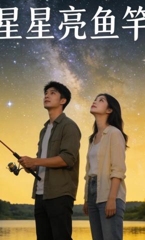 短剧《星星亮鱼竿》海报