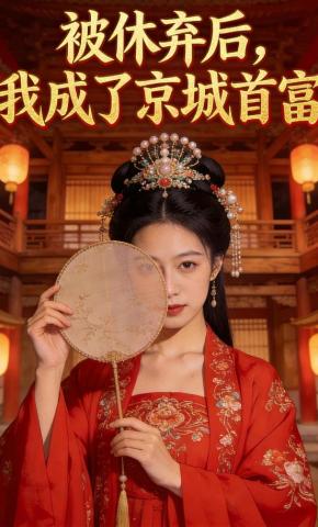 短剧《被休弃后，我成了京城首富》海报