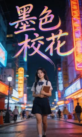 短剧《墨色校花》海报