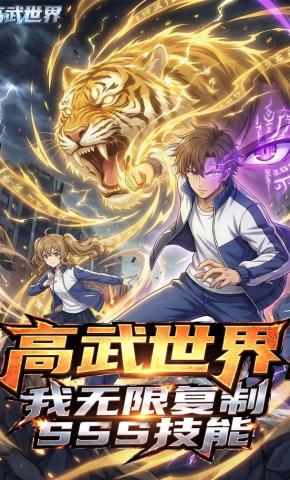 短剧《高武世界，我无限复制SSS技能》海报