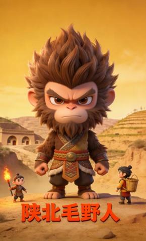 短剧《陕北毛野人》海报