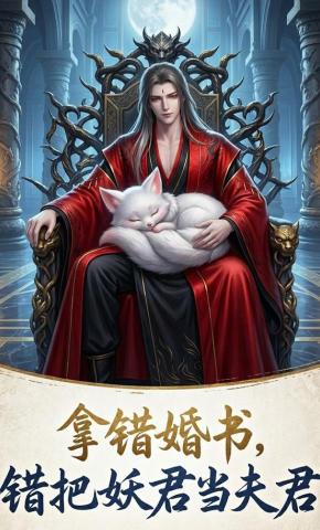 短剧《拿错婚书，错把妖君当夫君》海报