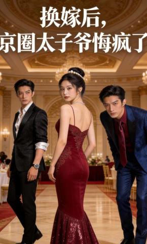 短剧《换嫁后，京圈太子爷悔疯了》海报