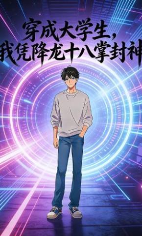 短剧《穿成大学生，我凭降龙十八掌封神》海报