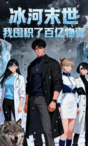 短剧《冰河末世，我囤积了百亿物资》海报