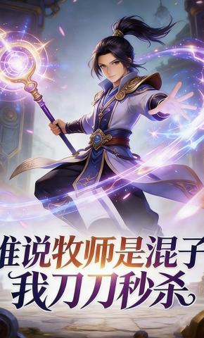 短剧《谁说牧师是混子，我刀刀秒杀》海报