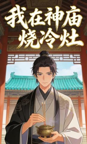 短剧《我在神庙烧冷灶》海报