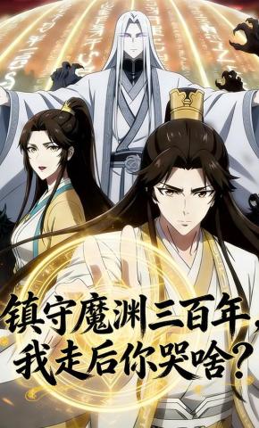 短剧《镇守魔渊三百年，我走后你哭啥？》海报