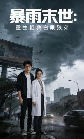 短剧《暴雨末世：重生拒救白眼狼弟》海报