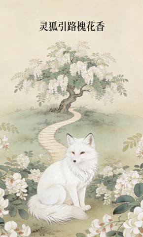 短剧《灵狐引路槐花香》海报