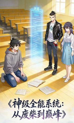 短剧《神级全能系统：从废柴到巅峰》海报