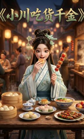 短剧《小川吃货千金》海报