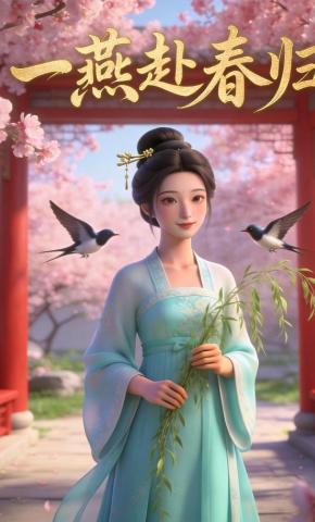 短剧《一燕赴春归》海报