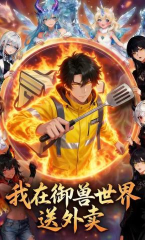 短剧《我在御兽世界送外卖》海报