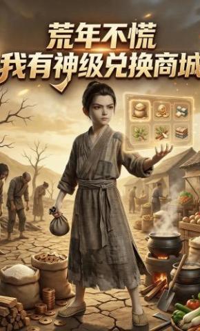 短剧《荒年不慌，我有神级兑换商城》海报