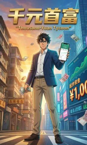 短剧《千元首富》海报