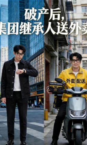 短剧《破产后，集团继承人送外卖》海报