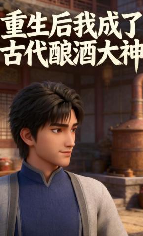 短剧《重生后我成了古代酿酒大神》海报