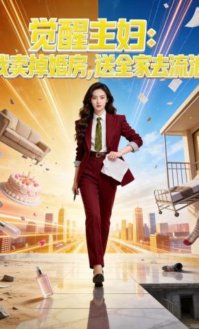 短剧《觉醒主妇：我卖掉婚房，送全家去流浪》海报