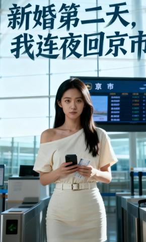 短剧《新婚第二天，我连夜回京市》海报