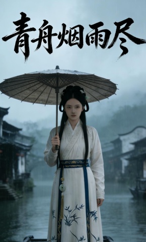 短剧《青舟烟雨尽》海报