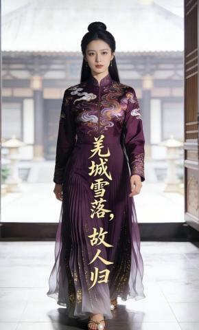 短剧《羌城雪落，故人归》海报