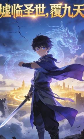 短剧《墟临圣世，覆九天》海报