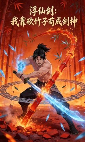 短剧《浮仙剑：我靠砍竹子苟成剑神》海报
