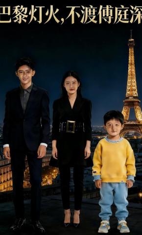 短剧《巴黎灯火，不渡傅庭深》海报